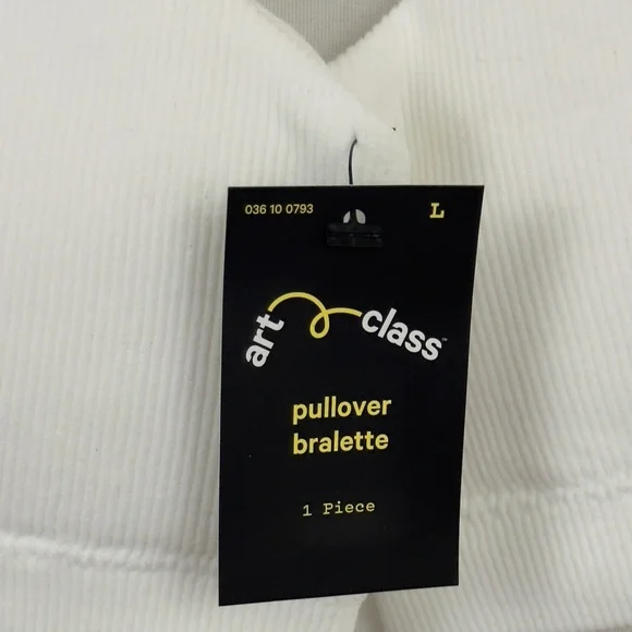 Art Class Girls (Set of 2)White Ribbed Pullover Bralette Adjustable Straps Large - Picture 7 of 8